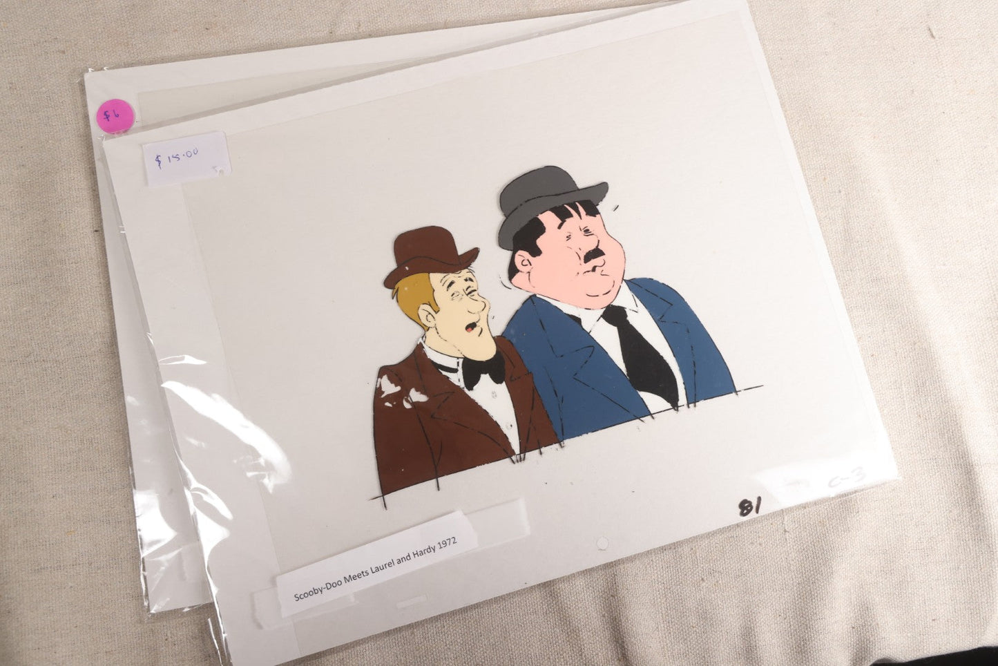 Lot 128 - Grouping Of 9+ Vintage Hanna-Barbera "The New Scooby-Doo Movies" Production Animation Cels, Stan Laurel And Oliver Hardy, "The Ghost Of Bigfoot" Episode, 1972