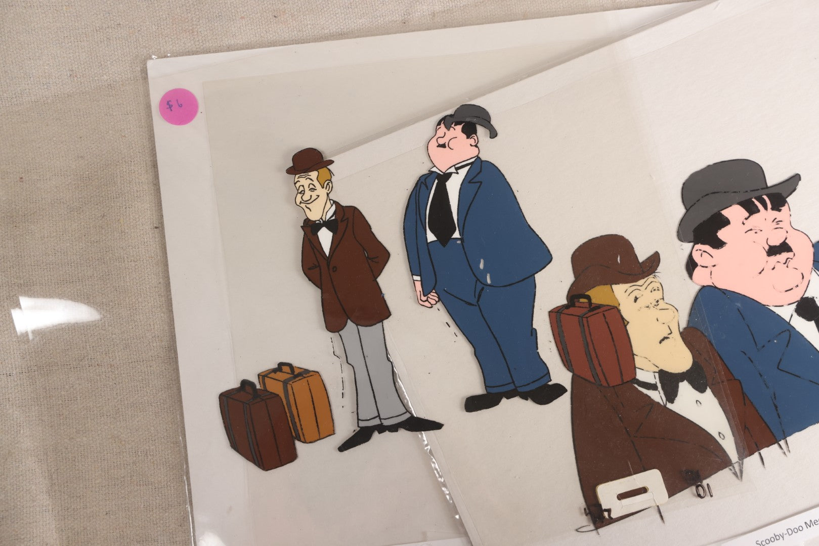 Lot 128 - Grouping Of 9+ Vintage Hanna-Barbera "The New Scooby-Doo Movies" Production Animation Cels, Stan Laurel And Oliver Hardy, "The Ghost Of Bigfoot" Episode, 1972