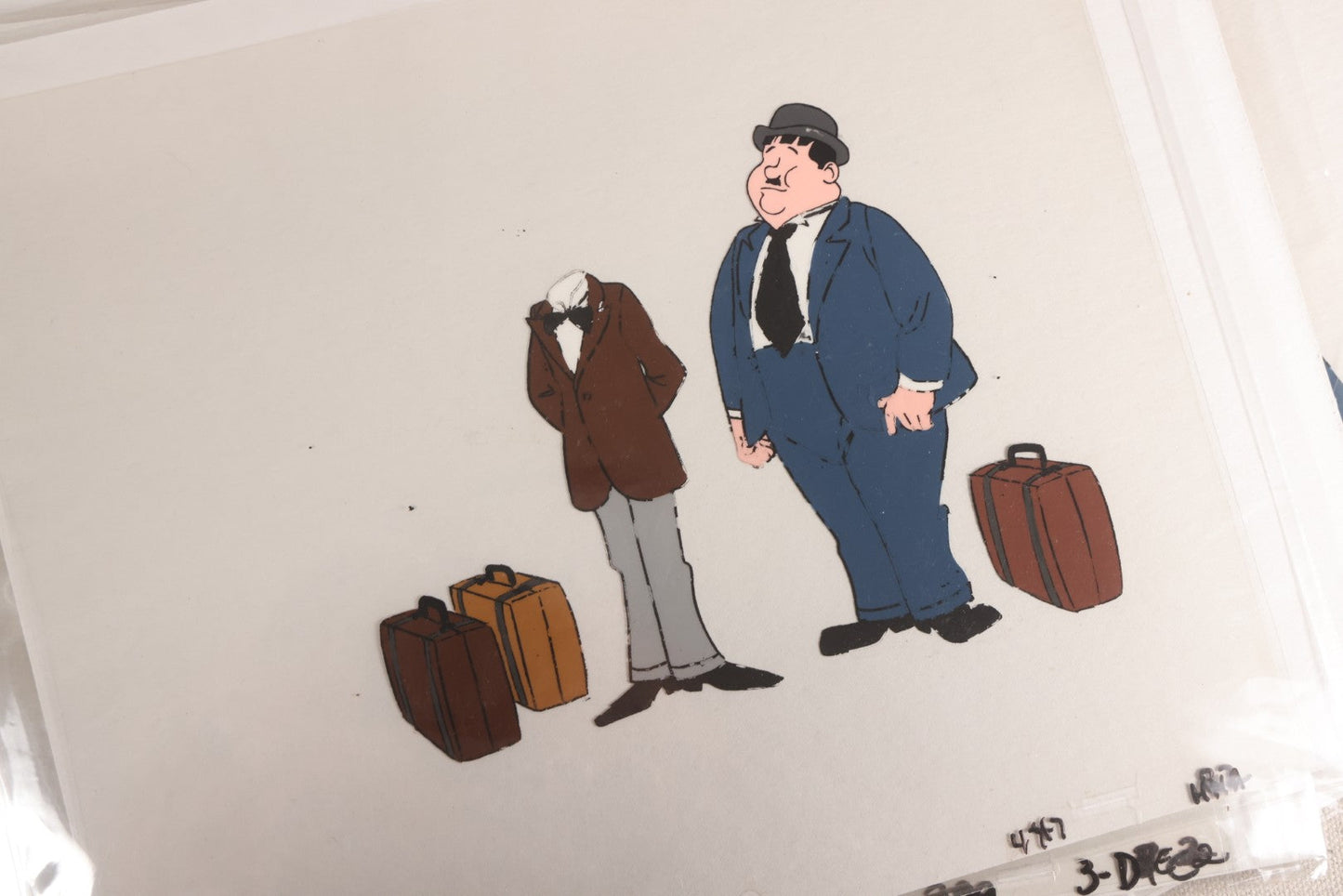 Lot 128 - Grouping Of 9+ Vintage Hanna-Barbera "The New Scooby-Doo Movies" Production Animation Cels, Stan Laurel And Oliver Hardy, "The Ghost Of Bigfoot" Episode, 1972
