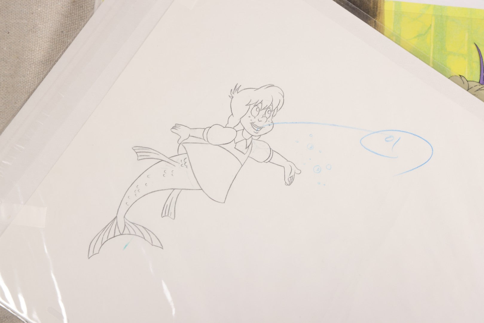 Lot 130 - Grouping Of 10+ Vintage "The Oz Kids" Production Animation Ephemera, Including Cels, Production Drawings, And Backgrounds, Hyperion Animation, 1996-1997