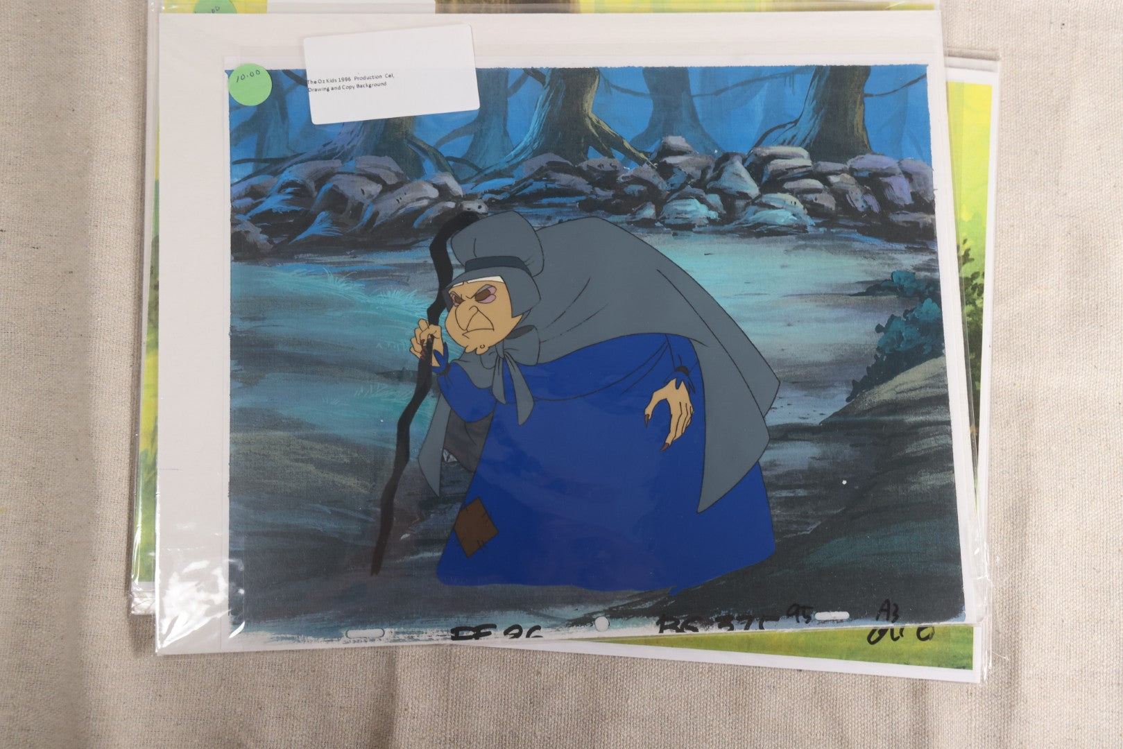 Lot 130 - Grouping Of 10+ Vintage "The Oz Kids" Production Animation Ephemera, Including Cels, Production Drawings, And Backgrounds, Hyperion Animation, 1996-1997