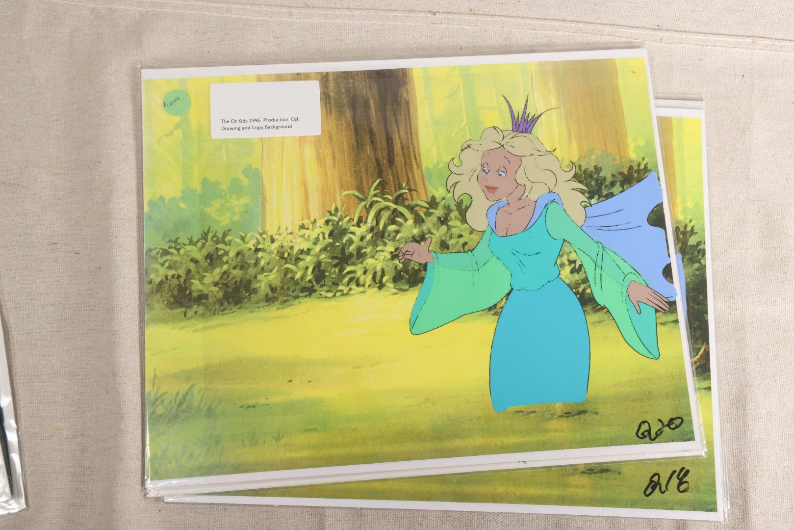 Lot 130 - Grouping Of 10+ Vintage "The Oz Kids" Production Animation Ephemera, Including Cels, Production Drawings, And Backgrounds, Hyperion Animation, 1996-1997