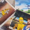 Lot 131 - Grouping Of 14+ Vintage "Star Wars: Droids" Production Animation Cels, Production Drawings, And Backgrounds, Nelvana/Lucasfilm, 1985-1986