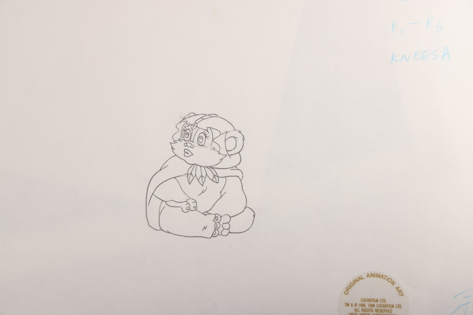 Lot 131 - Grouping Of 14+ Vintage "Star Wars: Droids" Production Animation Cels, Production Drawings, And Backgrounds, Nelvana/Lucasfilm, 1985-1986