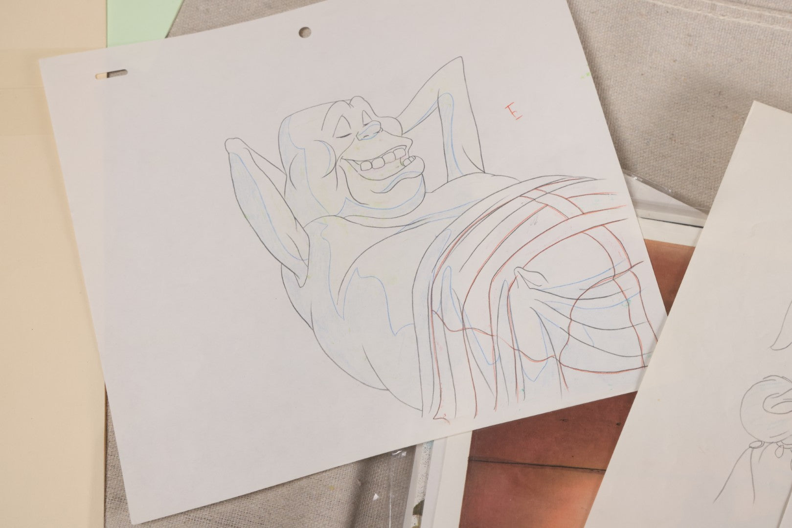Lot 131 - Grouping Of 14+ Vintage "Star Wars: Droids" Production Animation Cels, Production Drawings, And Backgrounds, Nelvana/Lucasfilm, 1985-1986