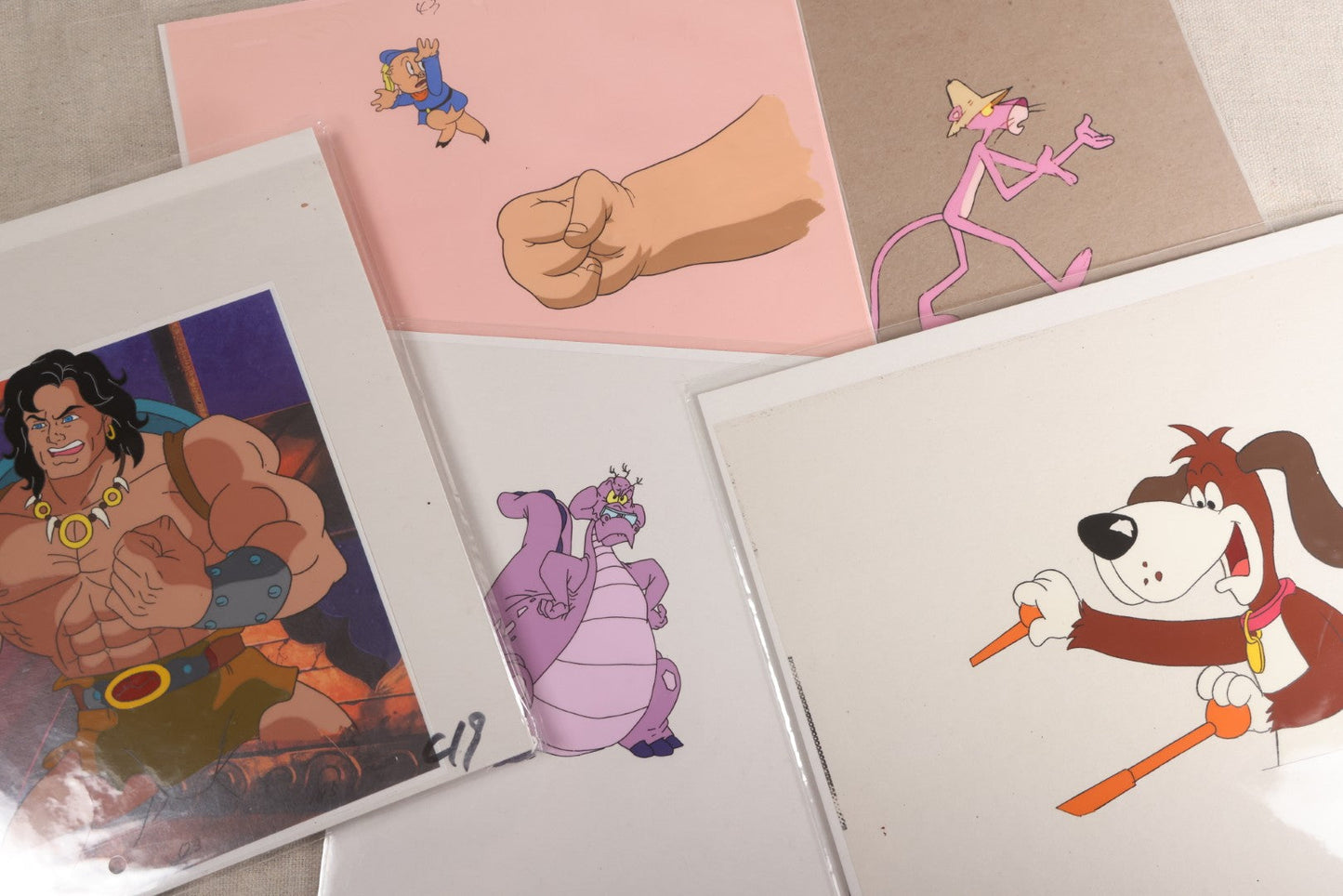 Lot 132 - Grouping Of 25+ Vintage Production Animation Cels And Drawings, Including Porky Pig, Hanna-Barbera Productions Characters, Various Animated Series