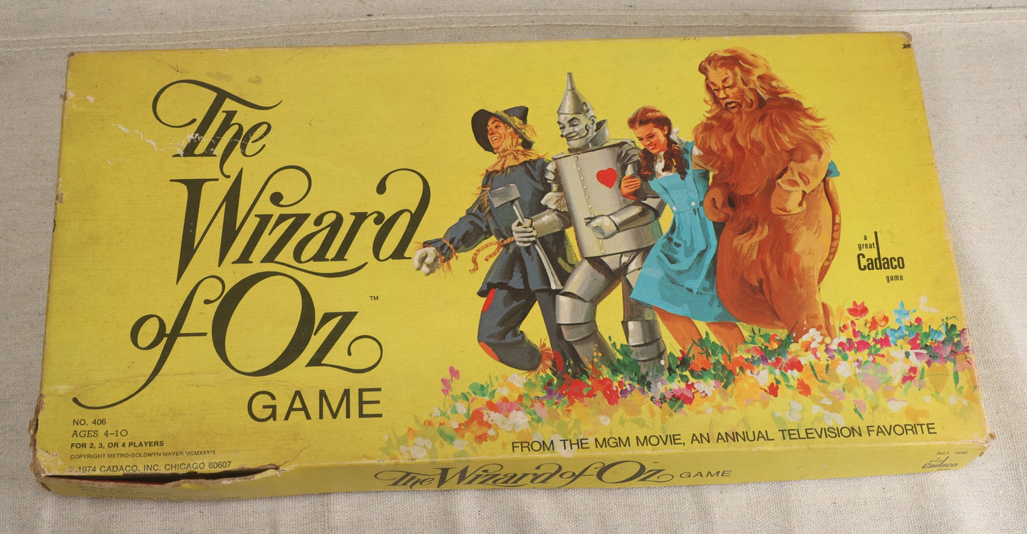 Lot 134 - Vintage "The Wizard Of Oz" Board Game No. 406 By Cadaco Inc., Chicago, Illinois, 1974, In Original Box
