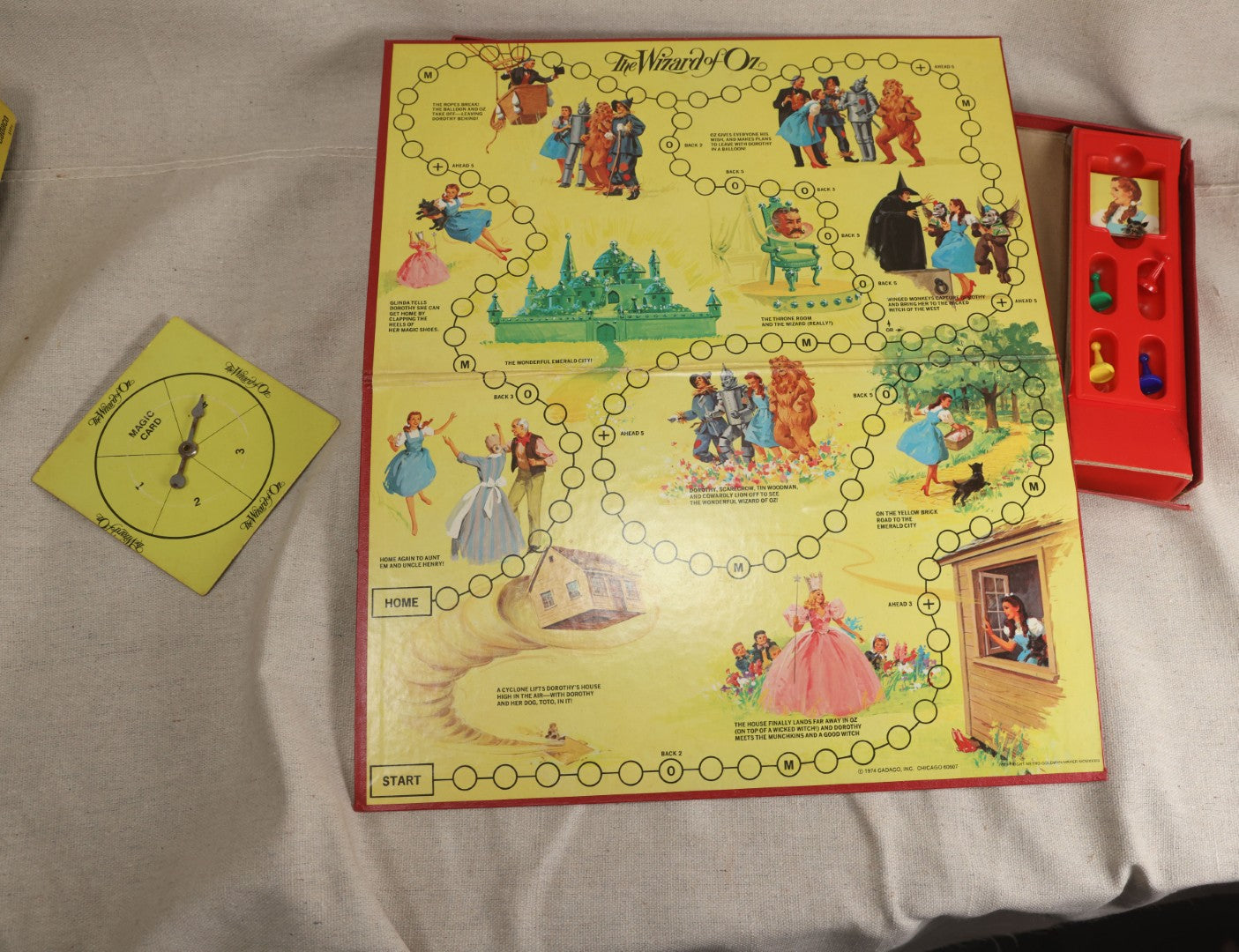 Lot 134 - Vintage "The Wizard Of Oz" Board Game No. 406 By Cadaco Inc., Chicago, Illinois, 1974, In Original Box