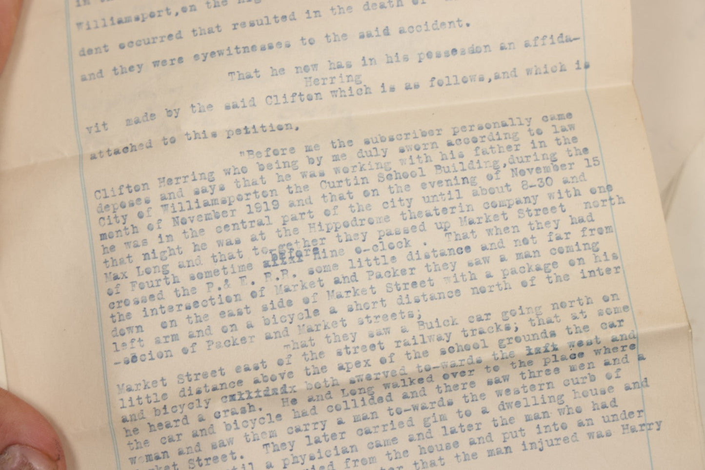 Lot 136 - Grouping Of Antique Lycoming County, Pennsylvania Criminal Court Documents, Commonwealth Vs. William A. Sheehan Involuntary Manslaughter 1920 And Commonwealth Vs. Salvatore Lamanna Et Al. Murder 1914
