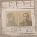 Lot 139 - Antique Real-Photo Police Mugshot And Arrest Card For John Arsnow, Arrested For Larceny, Massachusetts Reformatory, Concord, Massachusetts, 1892
