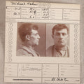 Lot 150 - Antique Real-Photo Police Mugshot And Arrest Card For Michael Hahn, Arrested For Larceny, Illinois State Penitentiary, 1904, Paroled 1907