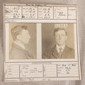 Lot 153 - Antique Real-Photo Police Mugshot And Arrest Card For Thos. W. Kelley Jr., Arrested For Breaking, Entering, And Larceny, Massachusetts Reformatory, Concord, Massachusetts, Circa 1900s