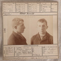 Lot 155 - Antique Real-Photo Police Mugshot And Arrest Card For Albert Burrill, Arrested For Larceny, Massachusetts Reformatory, Concord, Massachusetts, 1892