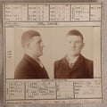 Lot 156 - Antique Real-Photo Police Mugshot And Arrest Card For John Walsh, Aliases Chas. Jones And John McGuinness, Arrested For Highway Robbery, Massachusetts Reformatory, Concord, Massachusetts, 1892