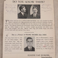 Lot 162 - Antique "Do You Know Them?" Wanted Poster With Photographs For William Rayner, Pickpocket, And Frank Holmes Alias Jake, Eugene Van Buskirk, Superintendent, Circa 1900s
