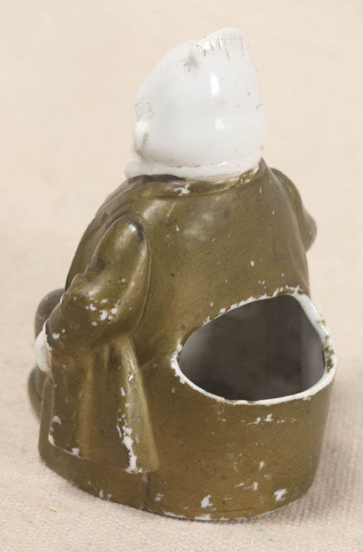 Lot 171 - Antique German Porcelain Jiggs Smoker Ashtray Figure From "Bringing Up Father" Comic Strip By George McManus, Marked Dep 14494 Germany