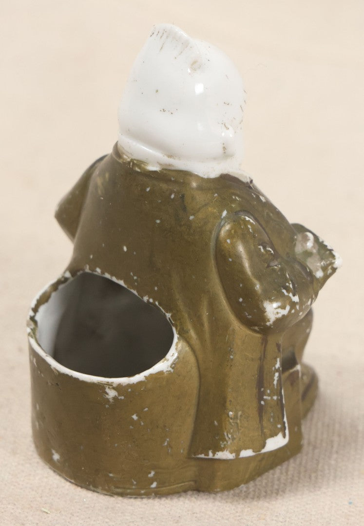 Lot 171 - Antique German Porcelain Jiggs Smoker Ashtray Figure From "Bringing Up Father" Comic Strip By George McManus, Marked Dep 14494 Germany