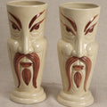 Lot 182 - Pair Of Vintage Orchids Of Hawaii R-82 Ceramic Tiki Face Mugs, Japan, 7-1/4" Height