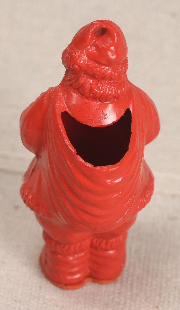 Lot 187 - Vintage Irwin Hard Plastic Santa Claus On Skis Candy Container Christmas Ornament With Open Toy Sack, Circa 1940s Missing Skis, U.S.A..