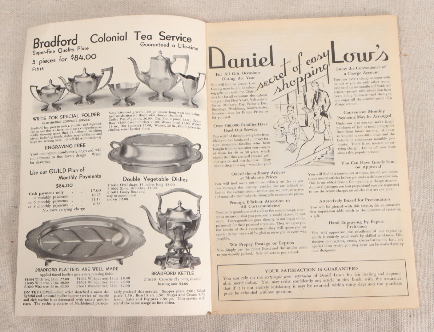 Lot 190 - Antique 1936 Daniel Low & Co. Jewelers And Silversmiths Catalogue, Salem, Massachusetts, Established 1867
