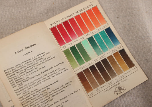 Lot 208 - "A Descriptive Handbook Of Modern Water-Colour Pigments" Antique Watercolor Pigment Reference Book By J. Scott Taylor, With Hand-Graduated Color Wash Sample Plates, Published By Winsor & Newton, London, England, 1913