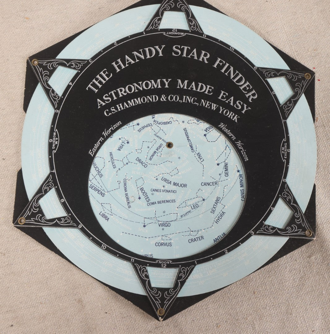 Lot 210 - Vintage Hammond's Handy Star Finder Planisphere With Original Envelope, Designed By Commander S. E. Stubbs, C. S. Hammond & Co., New York, 1944