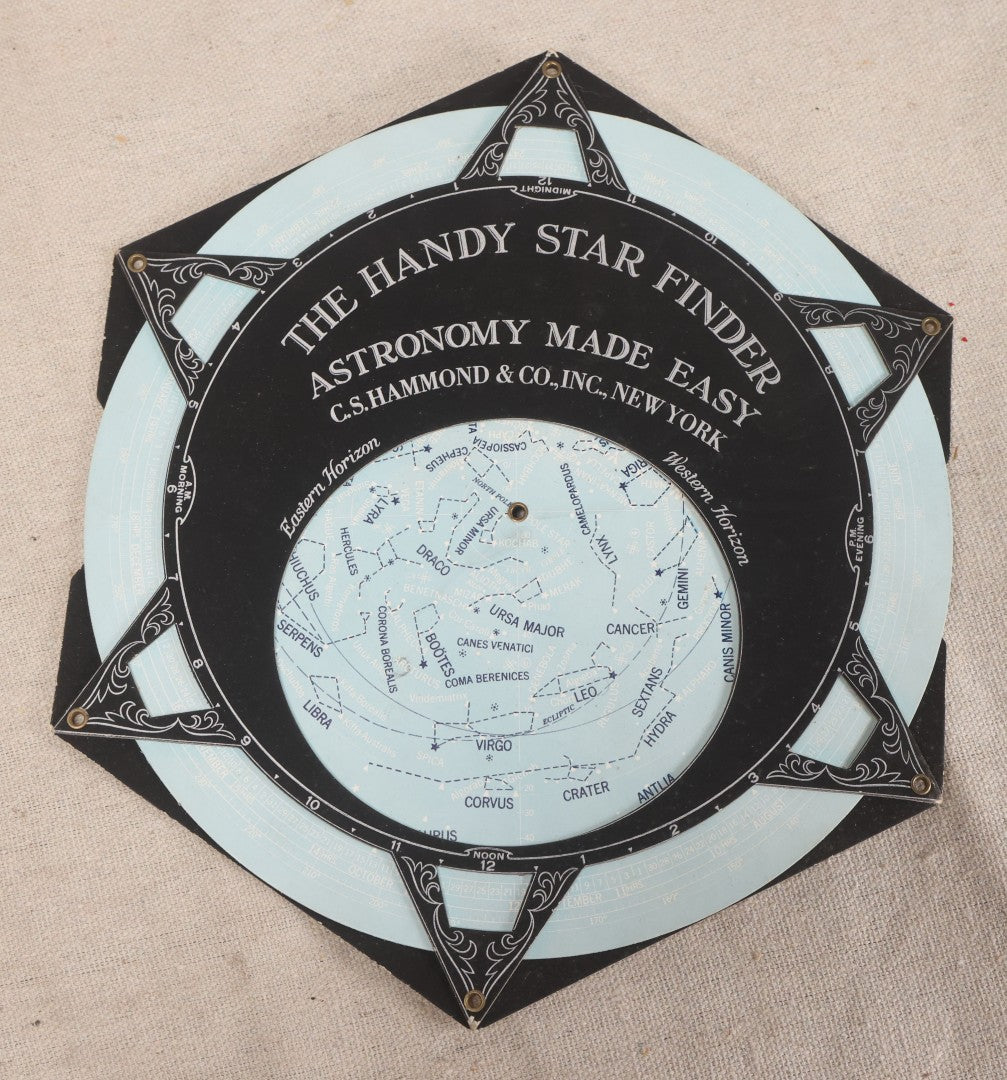 Lot 210 - Vintage Hammond's Handy Star Finder Planisphere With Original Envelope, Designed By Commander S. E. Stubbs, C. S. Hammond & Co., New York, 1944
