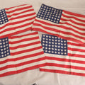 Lot 211 - Grouping Of 4 Vintage 48-Star American Parade Flags, Printed Cotton, 16" x 10-3/4"