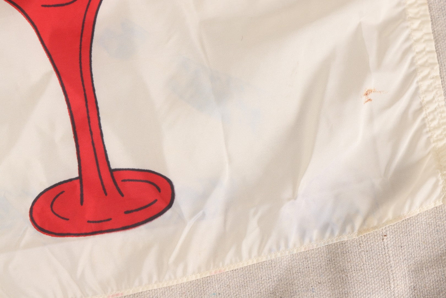 Lot 214 - Vintage Nautical Cocktail Yacht Flag With Red Wine Glass, Dettras Flag Products, Dura-Lite Nylon