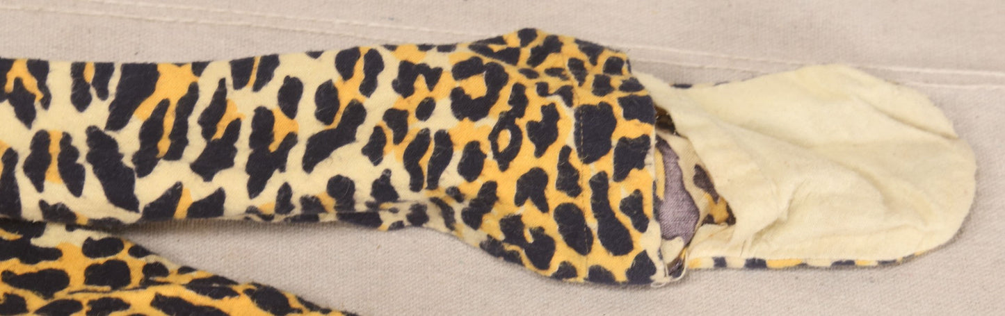 Lot 224 - Vintage Two-Piece Leopard Print Child's Halloween Costume With Attached Tail And Separate Hood
