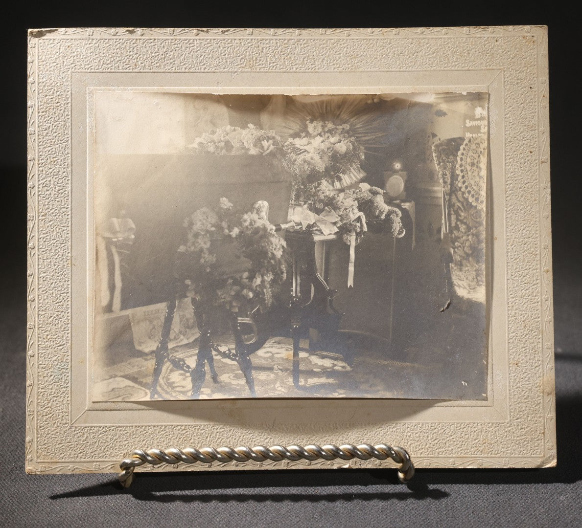 Lot 009 - Grouping Of Four Antique Funerary Items Including Memorial C ...