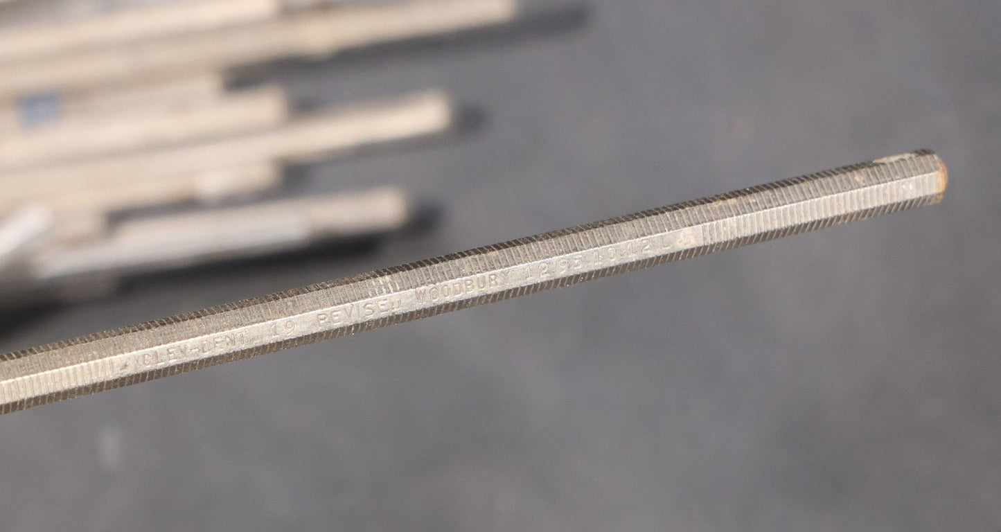 Lot 013 - Grouping Of Vintage Stainless Steel Dental Tools, Made In U.S.A.., Including Clev-Dent, Premierlite, S.S. White, And Kerr Examples, Scalers, Explorers, And Additional Instruments