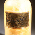 Lot 016 - Antique Apothecary Glass Jar, "P. Zingiber" (Powdered Ginger), Reverse-Painted Gold Glass Label, Glass Stopper, Manufactured By Whitall Tatum Company, U.S.A.., 9-1/2" H