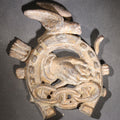 Lot 020 - Antique Cast Iron Independent Order Of Odd Fellows I.O.O.F.. Ornament, Horseshoe With Three Links F.L.T., Hand, Bird, And Flanking Tools, Note Loss To Lower Left