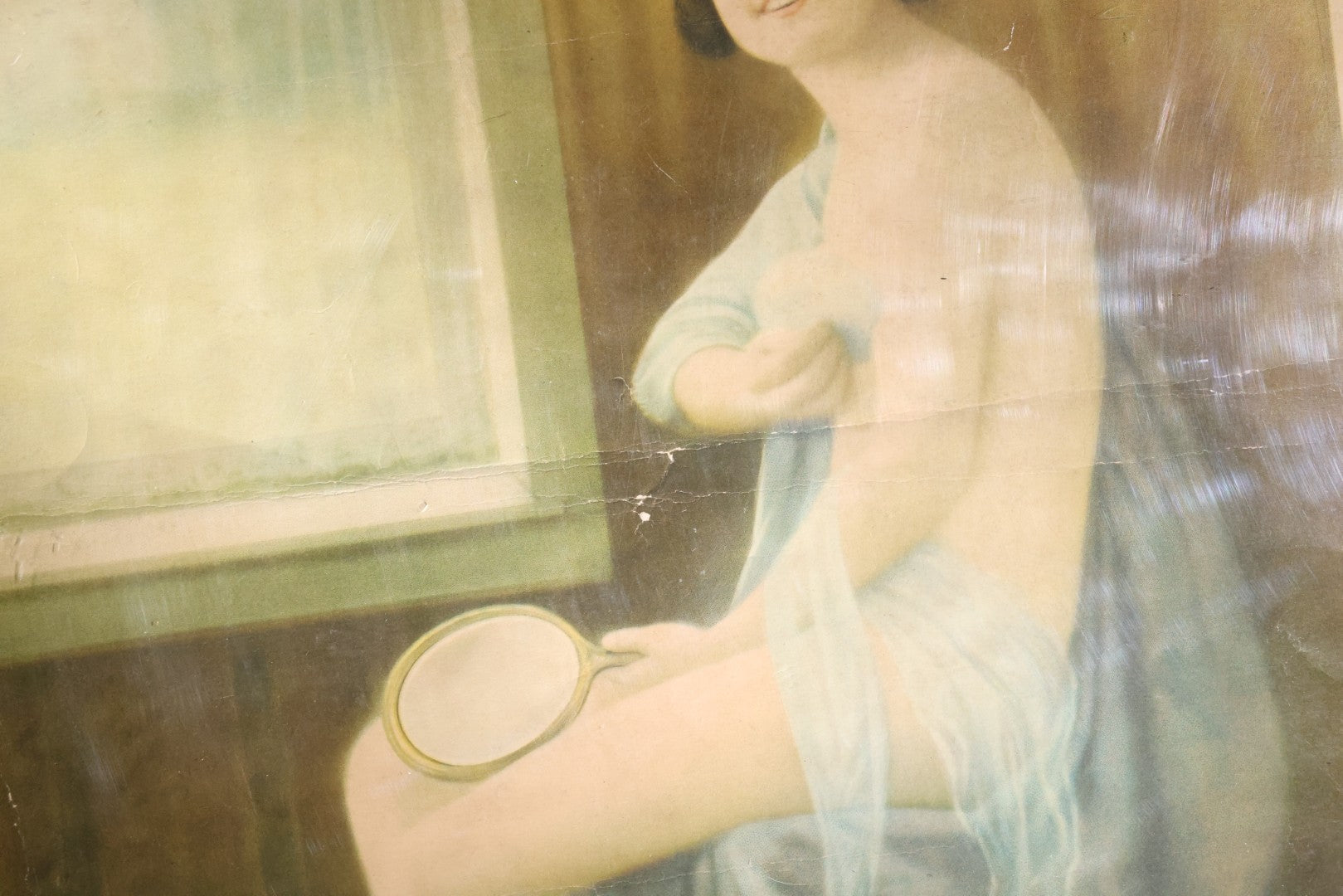 Lot 023 - Antique 1926 F. Molinaro Ladies' And Gentlemen's Tailor Advertising Pin-Up Calendar, Danbury, Connecticut, In Modern Plastic Box Frame