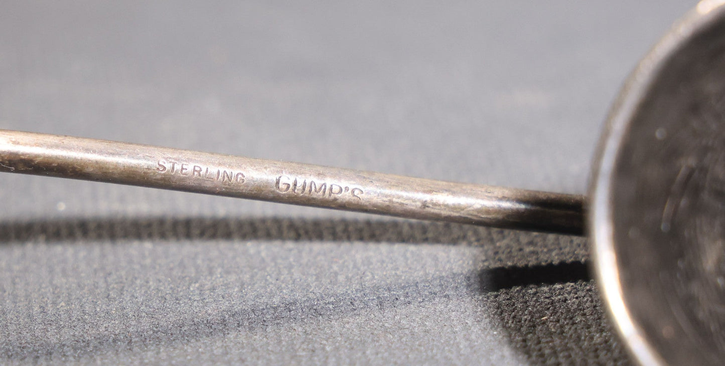 Lot 028 - Pair Of Antique Sterling Silver Candle Snuffers With Turned Wooden Handles, Sold By Gump's Of San Francisco, California, With Mark
