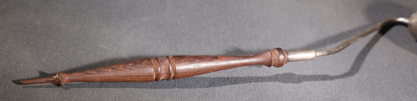 Lot 028 - Pair Of Antique Sterling Silver Candle Snuffers With Turned Wooden Handles, Sold By Gump's Of San Francisco, California, With Mark