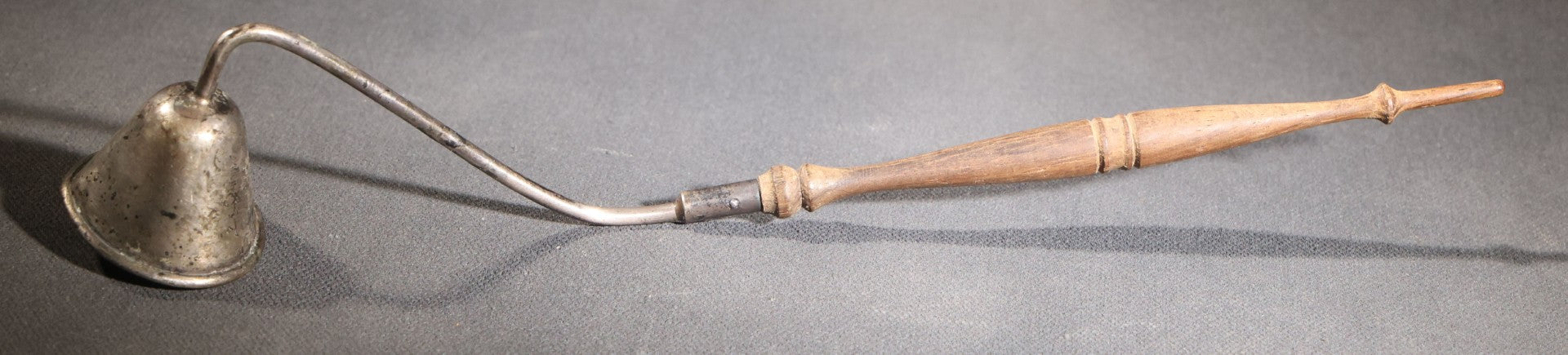 Lot 028 - Pair Of Antique Sterling Silver Candle Snuffers With Turned Wooden Handles, Sold By Gump's Of San Francisco, California, With Mark