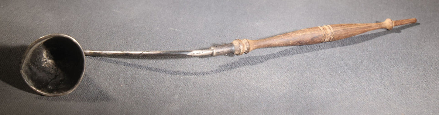 Lot 028 - Pair Of Antique Sterling Silver Candle Snuffers With Turned Wooden Handles, Sold By Gump's Of San Francisco, California, With Mark