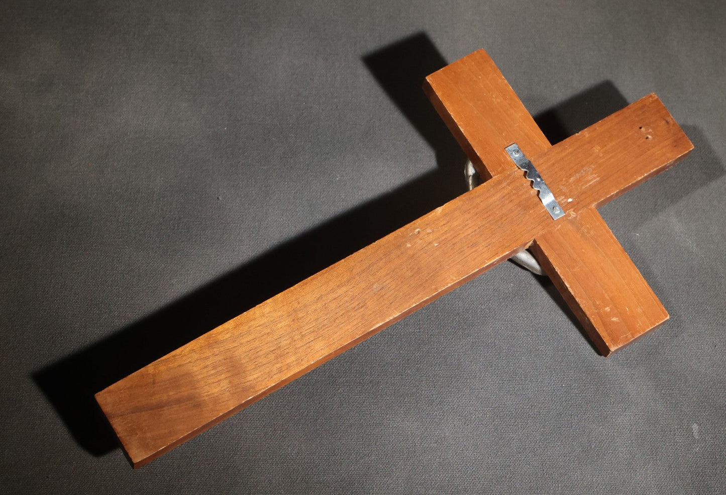 Lot 065 - Pair Of Vintage Wood Crucifixes, One With Metal Inlay And One Last Rites Sick Call Set With Candles And Holy Water Bottle