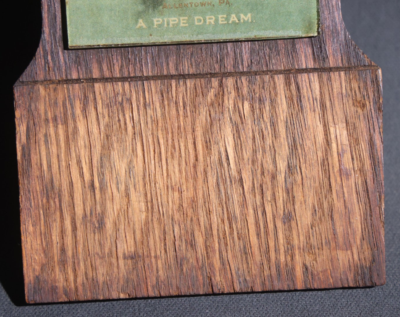 Lot 084 - Antique The Havana Cigar Co. "A Pipe Dream" Advertising Calendar Holder, "From Maker To Smoker," Allentown, Pennsylvania, Ullman Mfg. Co. Print In Oak Wall Frame With Clock Face, Copyright 1909