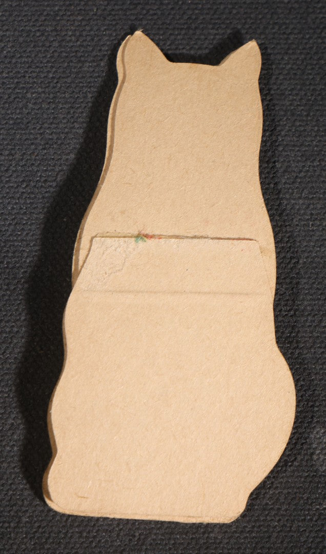 Lot 089 - Grouping Of Eight Antique Hoffmann's Reis-Starke Die-Cut Cat-Shaped Folding Paper Advertisements, "Hoffmann's Reis-Starke Mit Der Katze" ("Hoffmann's Rice Starch With The Cat")