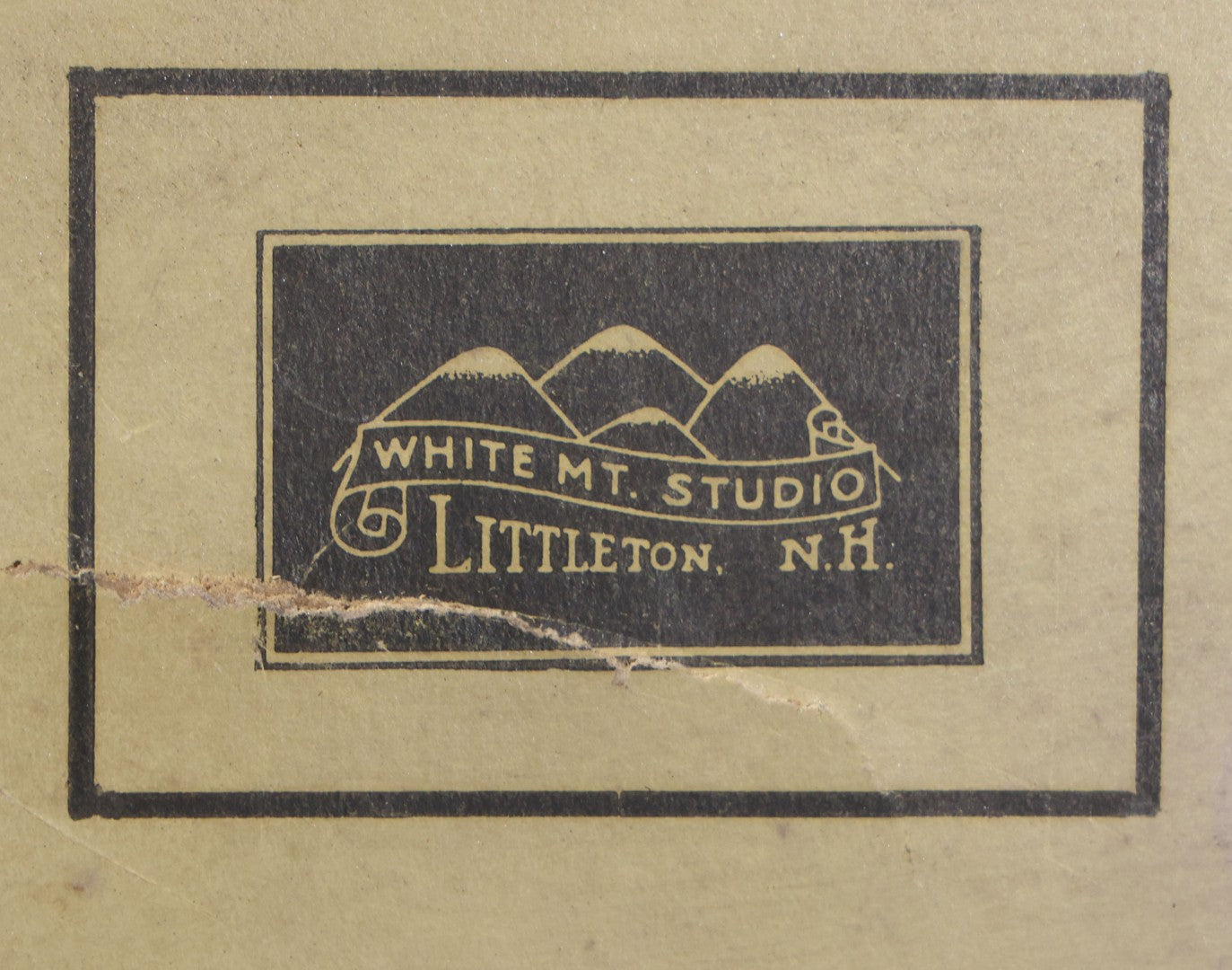 Lot 108 - Antique "Amateur Finishing" Film Developing, Enlarging, And Copying Advertising Sign, White Mt. Studio, Littleton, New Hampshire, Framed With Manicule Graphics