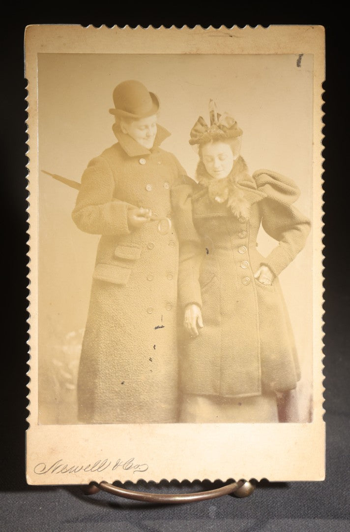 Lot 125 - Trio Of Antique Cabinet Card Costume Portraits, Portsmouth, New Hampshire, Including Cora W. Barnabee As Javotte In "Ermine" (1891), Women In Cross-Dress Costume, And "Old Woman" Costume, Photographed By Davis Bros. And L.V. Newell & Co.
