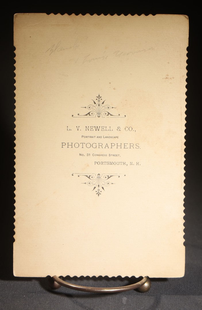 Lot 125 - Trio Of Antique Cabinet Card Costume Portraits, Portsmouth, New Hampshire, Including Cora W. Barnabee As Javotte In "Ermine" (1891), Women In Cross-Dress Costume, And "Old Woman" Costume, Photographed By Davis Bros. And L.V. Newell & Co.