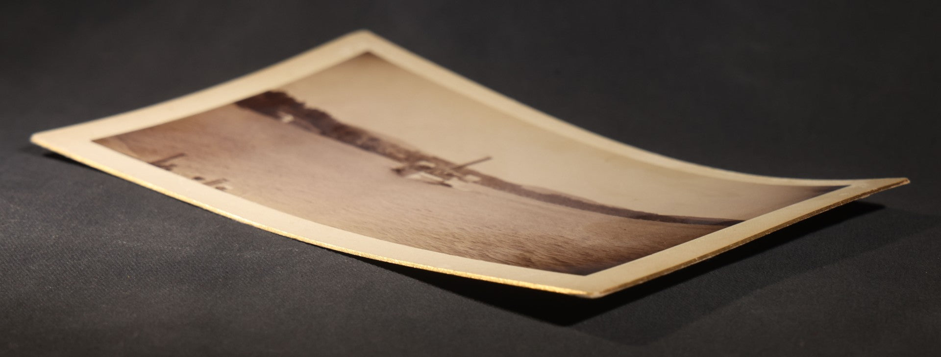 Lot 135 - Antique Board-Mounted Photograph Of The "Lady Of The Lake" Steamboat On Lake Winnipesaukee, New Hampshire, Passengers On Deck, Dock And Mountains In Background
