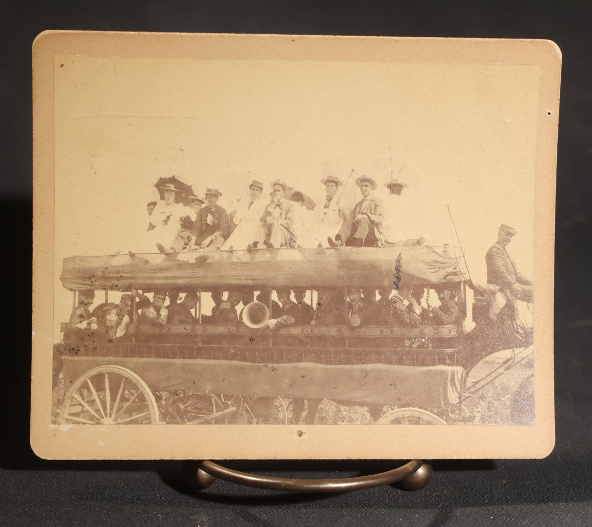 Lot 148 - Grouping Of Four Antique Board-Mounted Photographs Of York Beach, Maine, August 1892, Including Coasting Parade At Long Sands, Double-Decker Omnibus, Four-Horse Coach, And Hotel Bartlett, Photographed By Ralph H. Foote, Lowell, Mass