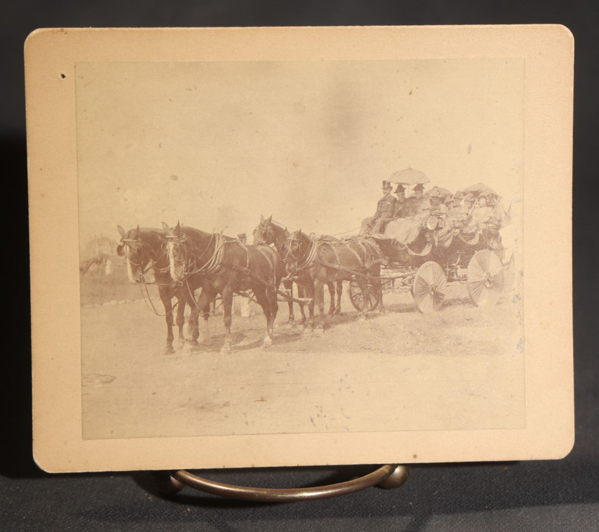 Lot 148 - Grouping Of Four Antique Board-Mounted Photographs Of York Beach, Maine, August 1892, Including Coasting Parade At Long Sands, Double-Decker Omnibus, Four-Horse Coach, And Hotel Bartlett, Photographed By Ralph H. Foote, Lowell, Mass