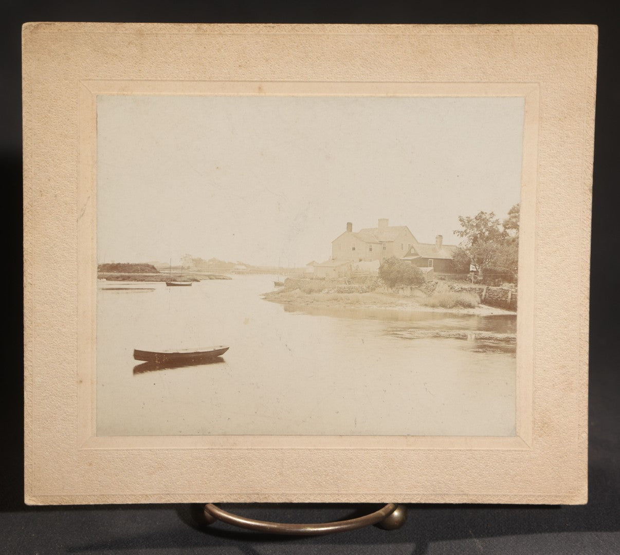 Lot 149 - Grouping Of 17 Antique Board-Mounted Photographs Including Natural Bridge Of Virginia, Landmarks Of Schuylerville New York, New Castle New Hampshire Views Photographed By Davis Bros Of Portsmouth, And Seascapes