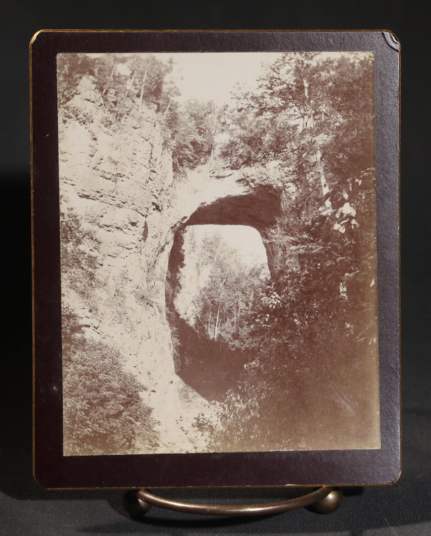 Lot 149 - Grouping Of 17 Antique Board-Mounted Photographs Including Natural Bridge Of Virginia, Landmarks Of Schuylerville New York, New Castle New Hampshire Views Photographed By Davis Bros Of Portsmouth, And Seascapes